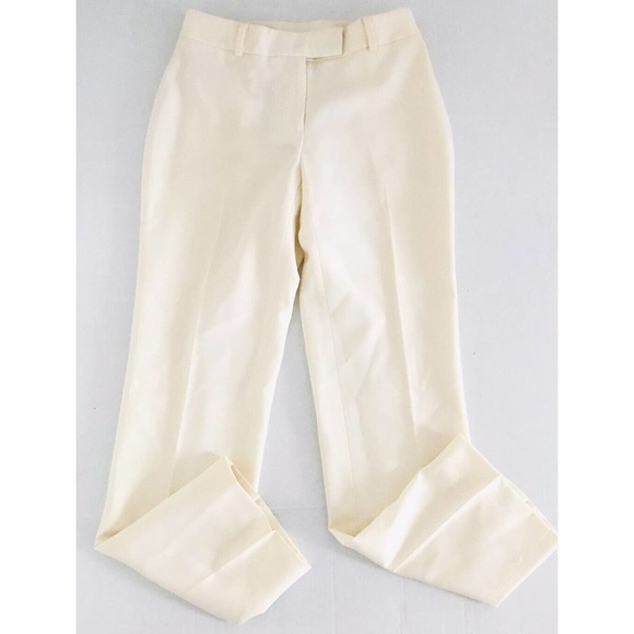 Brooks Brothers | Caroline Fit Wool Trouser Womens Petites 0P Beige Straight - Picture 4 of 12
